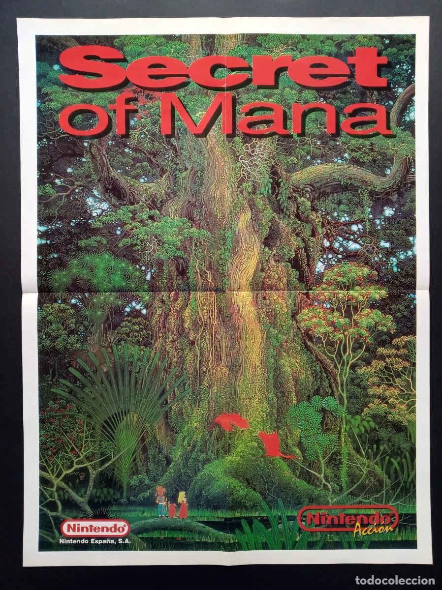 Posters: POSTER DOBLE 58 x 44 cm SECRET OF MANA DONKEY KONG COUNTRY SUPER NINTENDO &reg; NINTENDO ACCION A&Ntilde;OS 90
