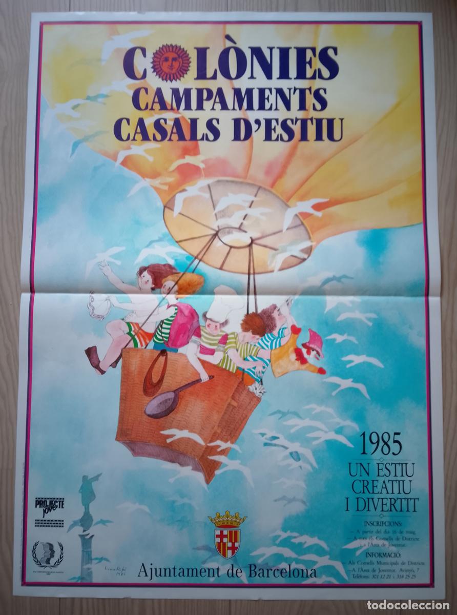 Carteles: CARTEL PROMOCIONAL ACTIVIDADES DE VERANO ORGANIZADAS POR EL AYUNTAMIENTO DE BARCELONA EN 1985