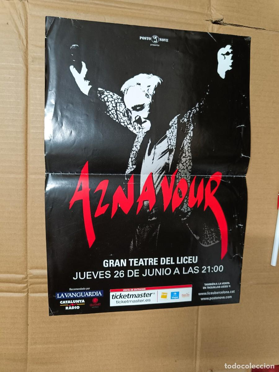 Carteles: ANTIGUO CARTEL MUSICAL, CONCIERTO AZNAVOUR , TEATRE LICEU, BARCELONA -P25