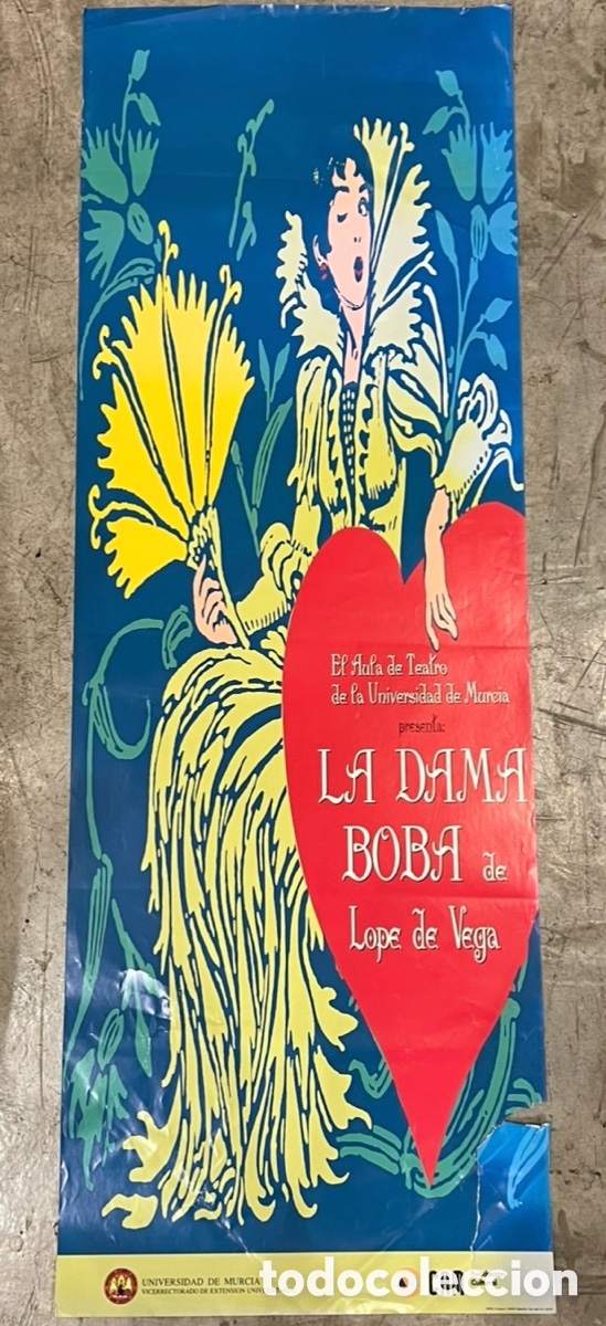 Carteles: Cartel. La Dama Boba. Aula de Teatro de la Univerdidad de Murcia. Pedro Manzano. 1995.