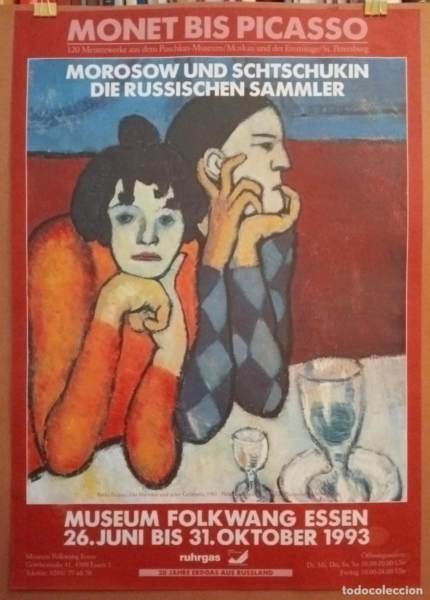 Carteles: CARTEL EXPOSICION - MONET BIS PICASSO (Morosow y Schtschukin) - 84 x 59,5 Cm. / 1993 ESSEN