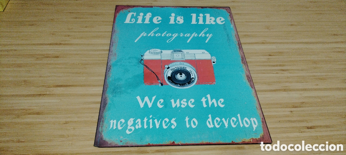 Carteles: Cartel Vintage la vida es como la fotograf&iacute;a