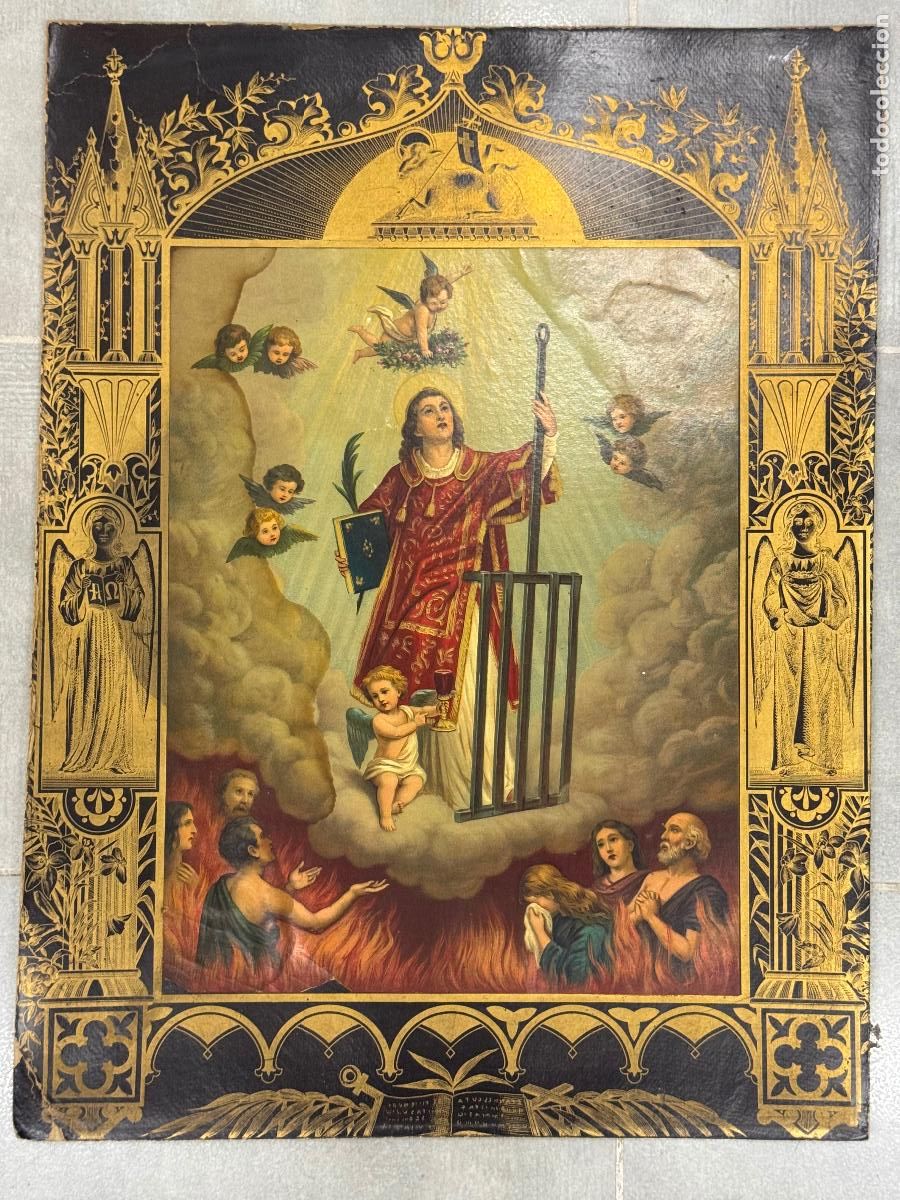 Carteles: SAN LORENZO - CARTEL ANTIGUO - CROMOLITOGRAF&Iacute;A - VER FOTOS