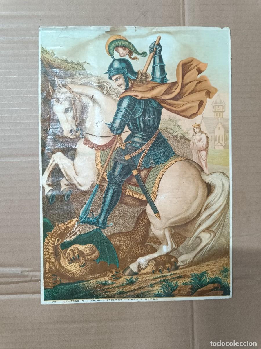 Carteles: ANTIGUO CARTEL DE SAN JORGE, RELIGIOSO -M3