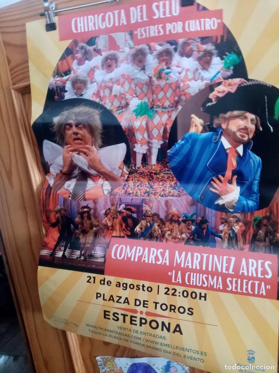 Carteles: cartel chirigota del selu estres por cuatro c. martinez ares la chusma selecta