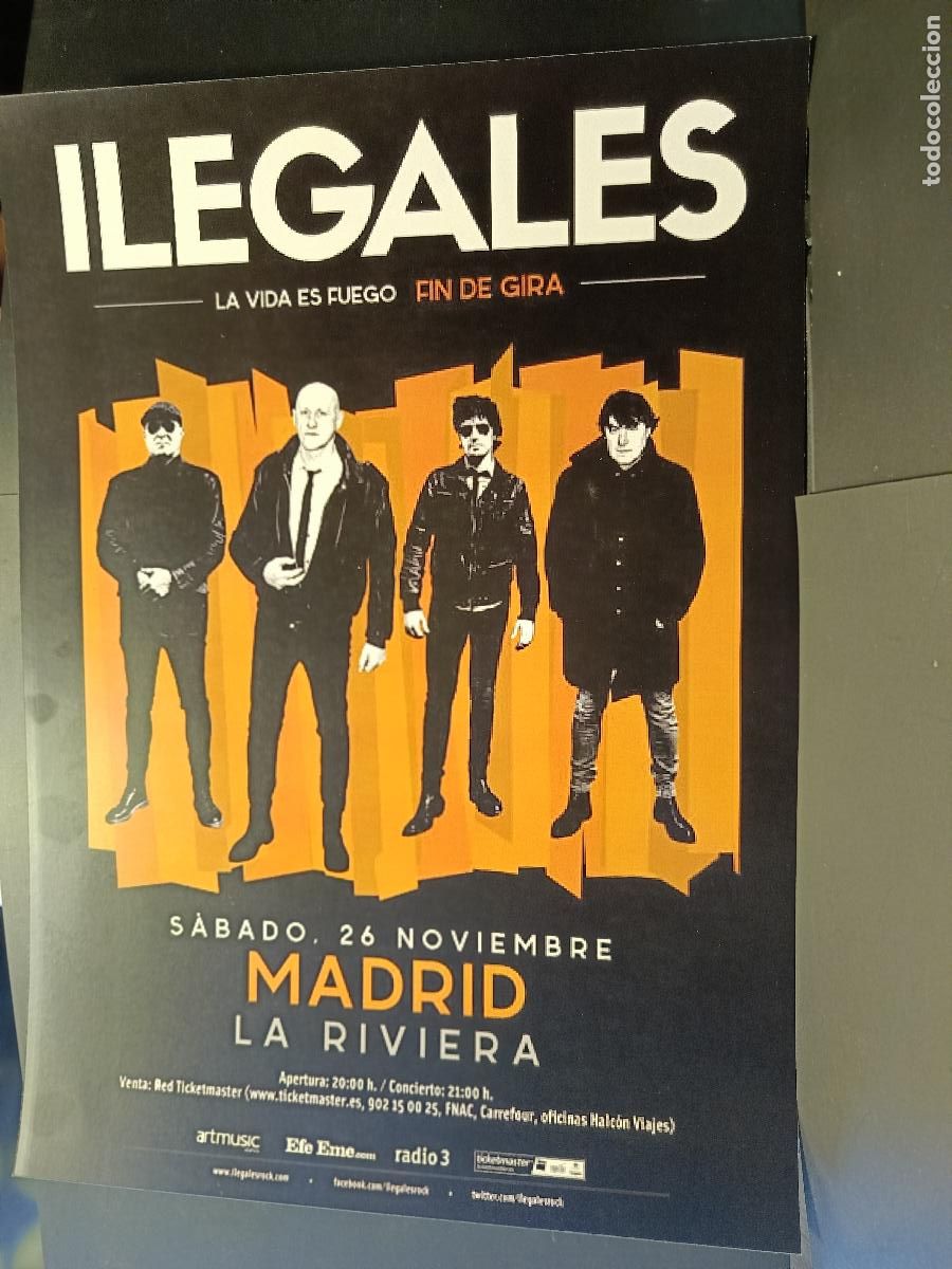 Carteles: CARTEL ILEGALES FIN DE GIRA LA VIDA ES FUEGO MADRID PEPETO