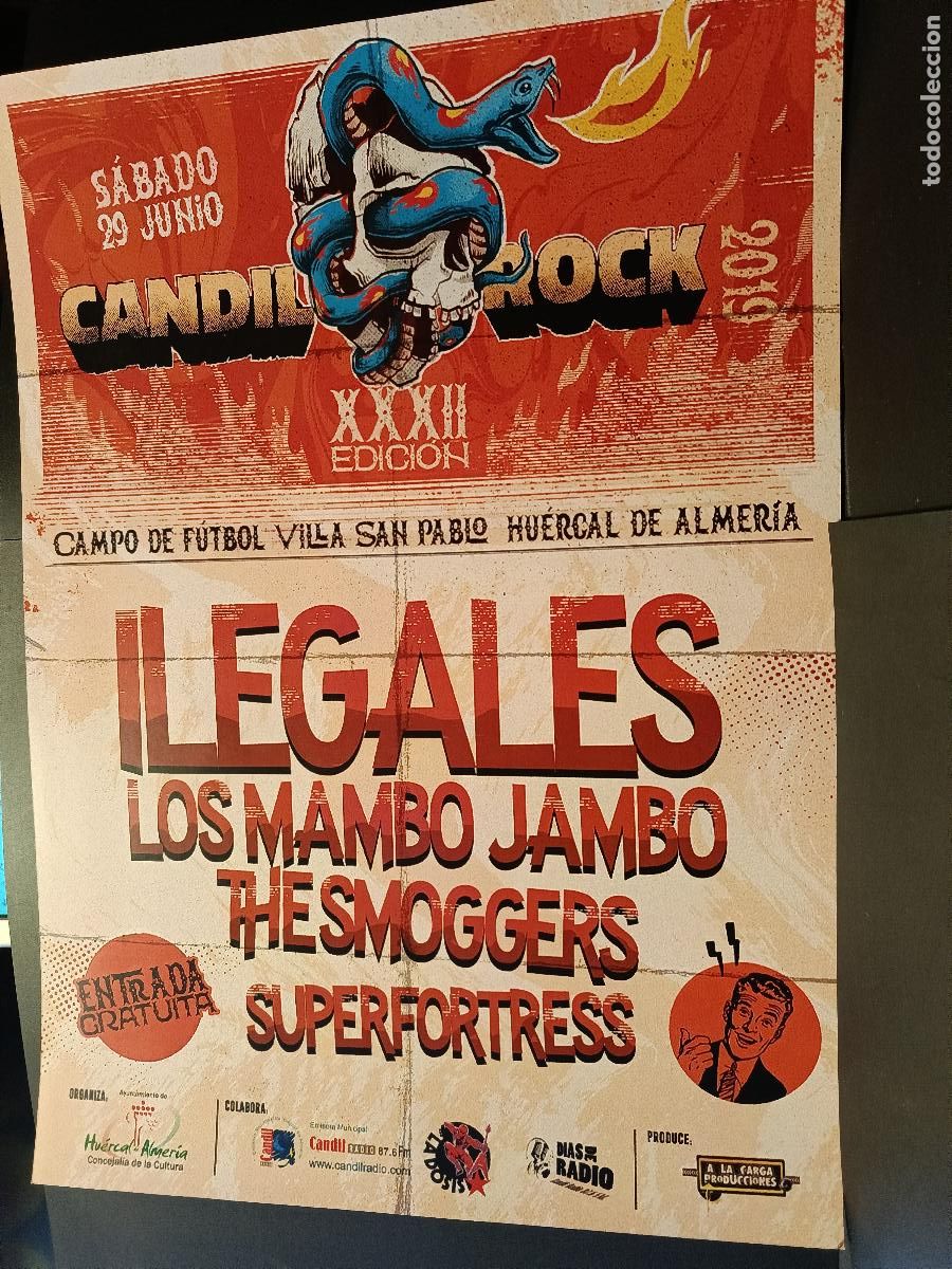 Carteles: CARTEL CANDIL ROCK ILEGALES ALMERIA PEPETO