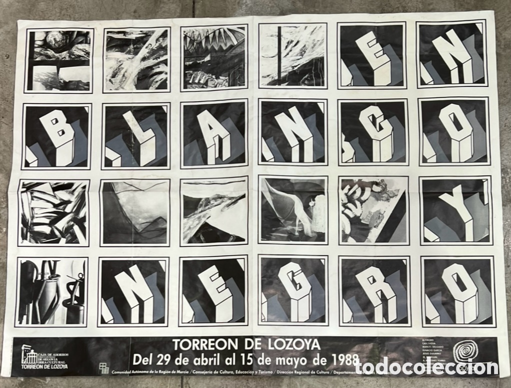 Carteles: Cartel. Torre&oacute;n de Lozoya. &ldquo;En blanco y negro&rdquo;. Grupo de Arte SPYRAL. Murcia. 1988.