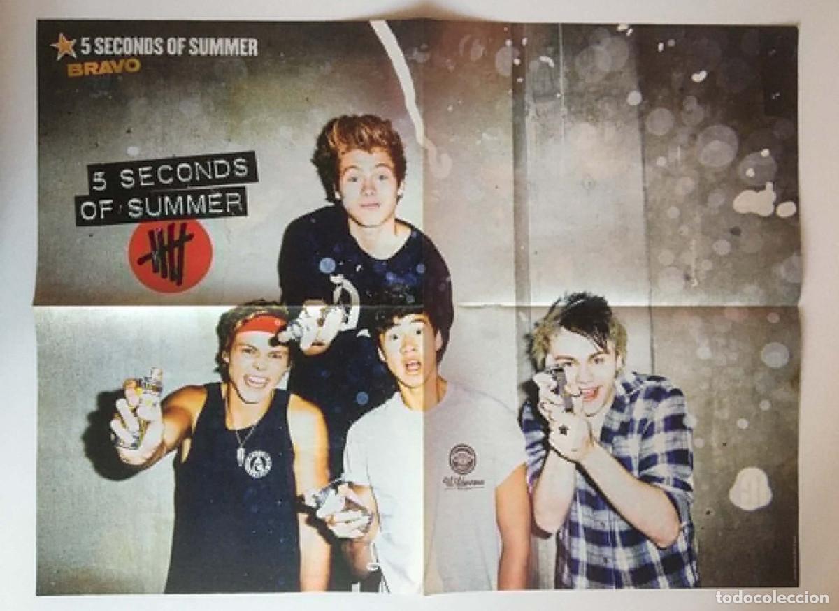 Carteles: 5 Seconds of Summer 5SOS / Big Time Rush Double-Sided Poster A2 Bravo Magazine Bulgaria Music