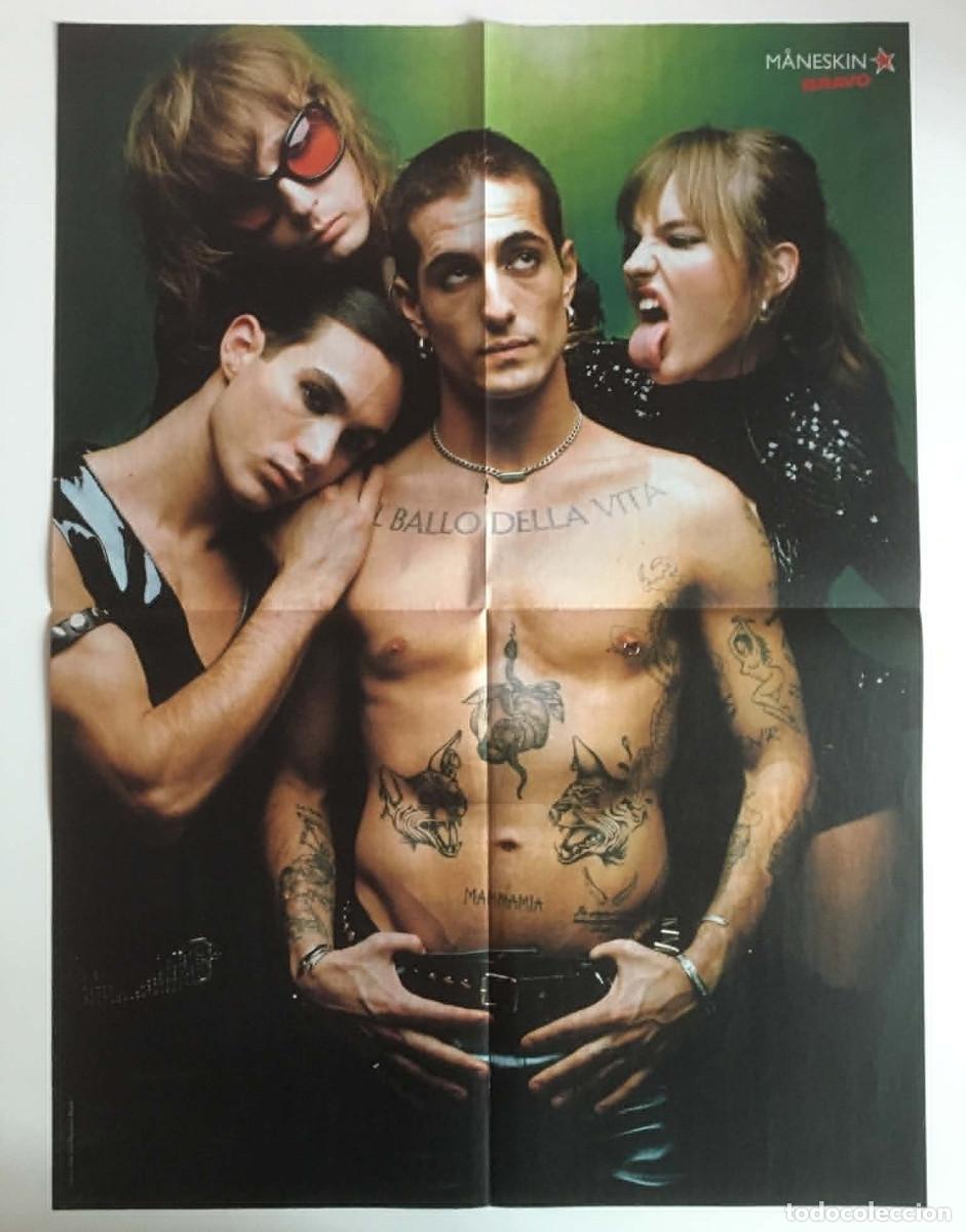 Carteles: Maneskin / Avatar The Way of Water Movie Double-Sided Poster A2 Bravo Magazine Bulgaria Music