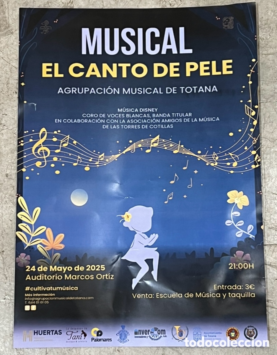 Carteles: Cartel. Musical &ldquo;El canto de Pele&rdquo;. Totana. Murcia. 2025.