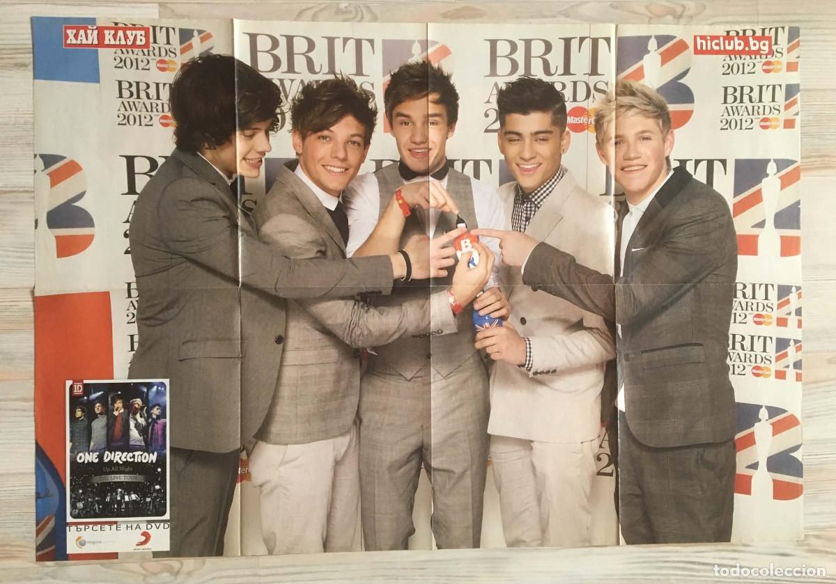 Carteles: One Direction Double-Sided Bulgarian HiClub Magazine A1 Poster Early 2010s Memorabilia Music