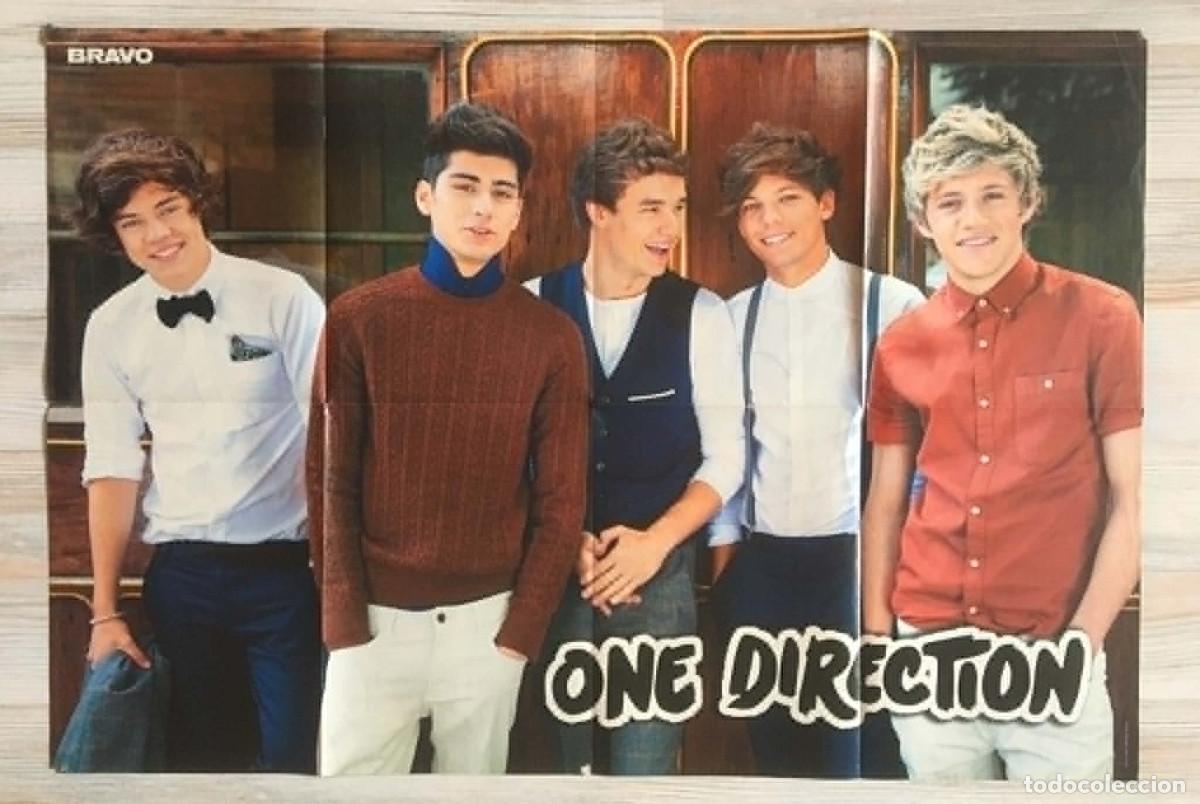 Carteles: One Direction 1D Rare Bulgarian Bravo Magazine Double-Sided Mega A1 Poster Music