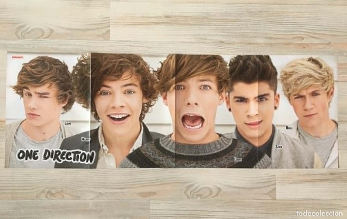 Carteles: One Direction / Big Time Rush Rare Vintage German Bravo Panoramic Poster Music
