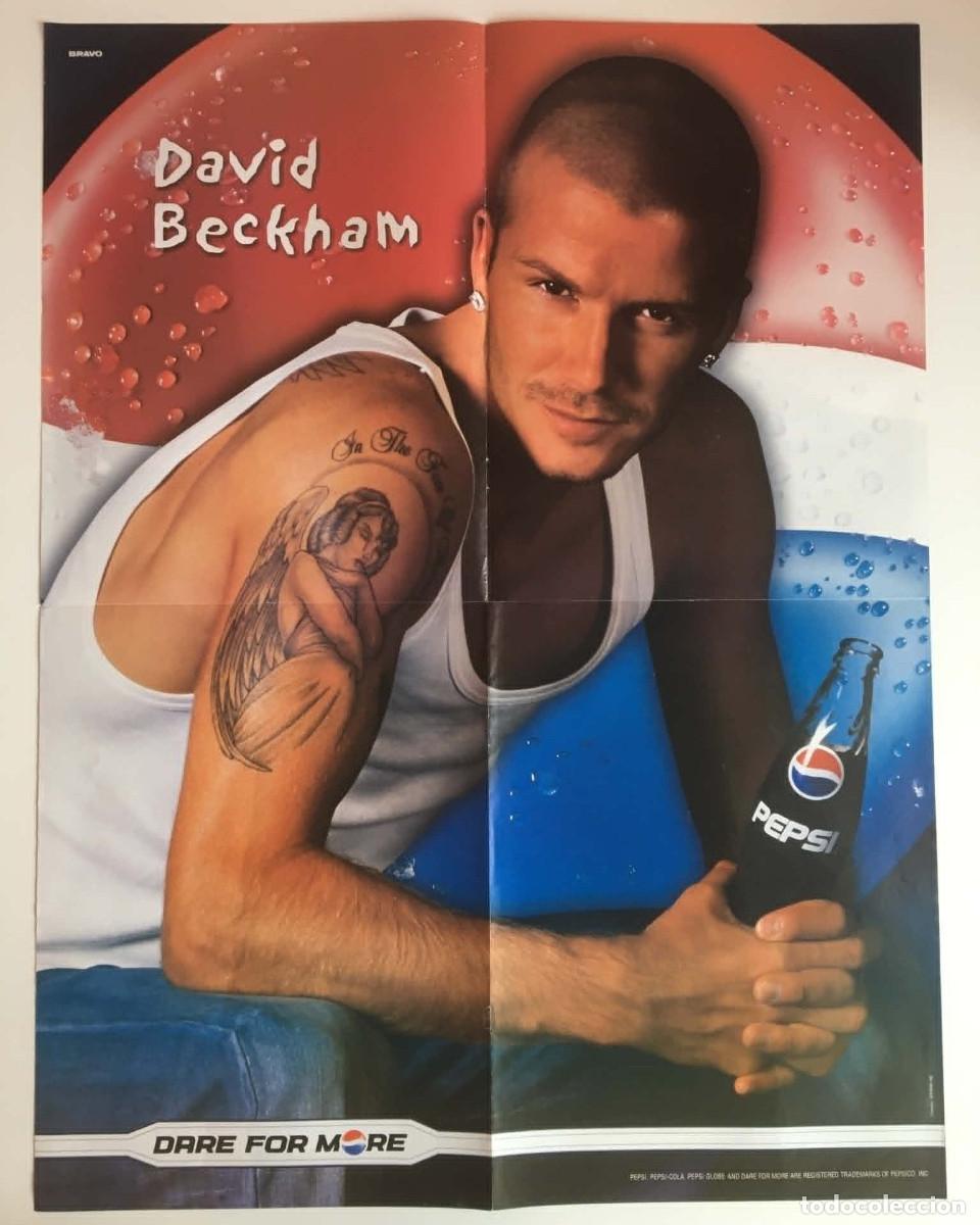 Carteles: David Beckham Pepsi / Usher Double-Sided Poster A2 - Bravo Magazine Bulgaria Music Football