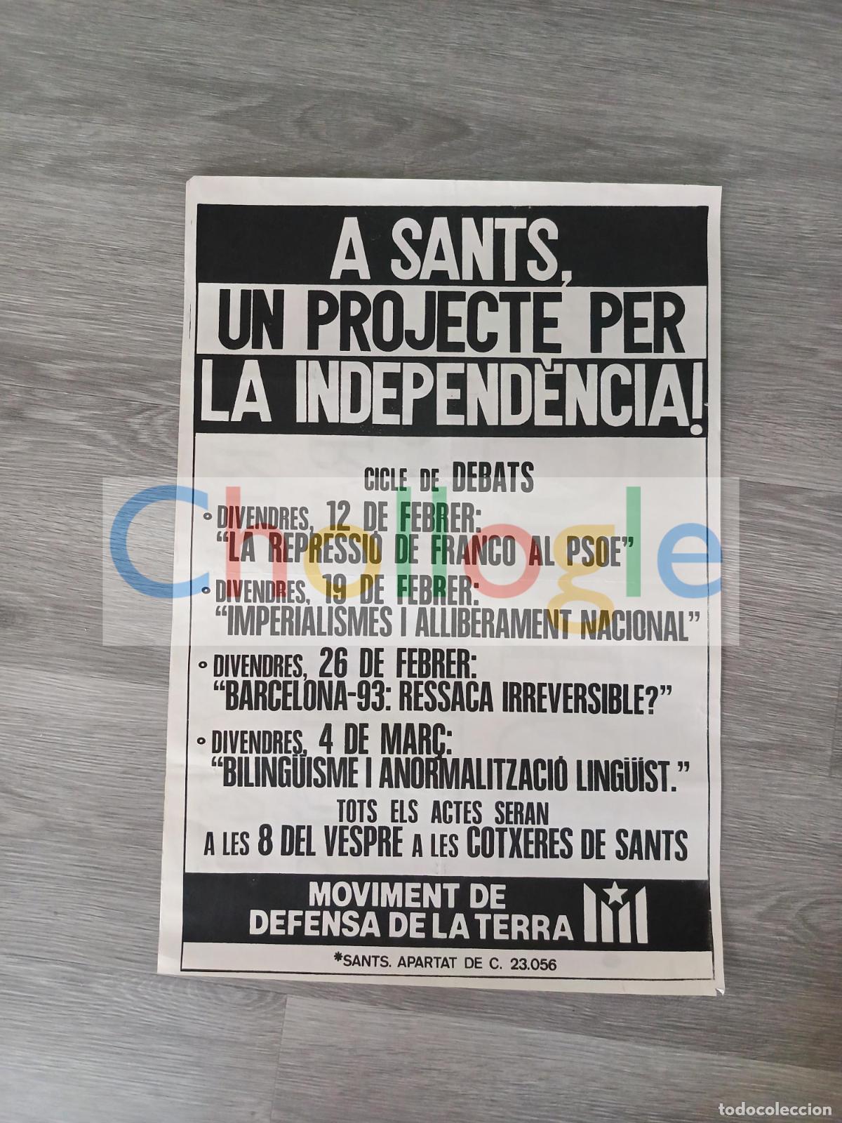 Cartazes: Cartel Sants Independencia MDT