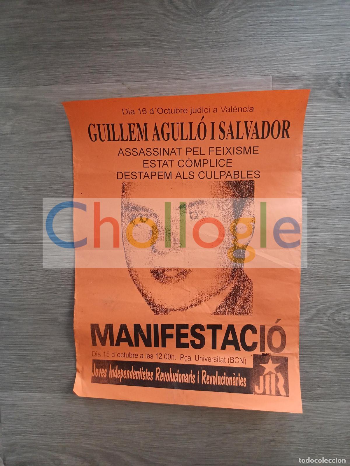 Cartazes: Cartel Guillem Agullo Joves Independentistes Revolucionaris JIR