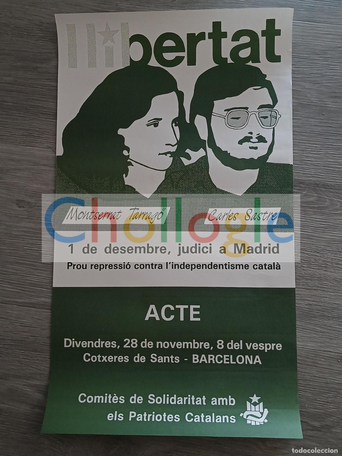 Carteles: Cartel Carles Sastre Montserrat Tarrag&oacute; Comit&eacute; solidaritat patriotes catalans