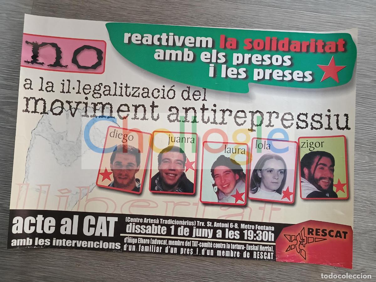 Carteles: Cartel RESCAT no il.legalizaci&oacute; moviment antirepressiu