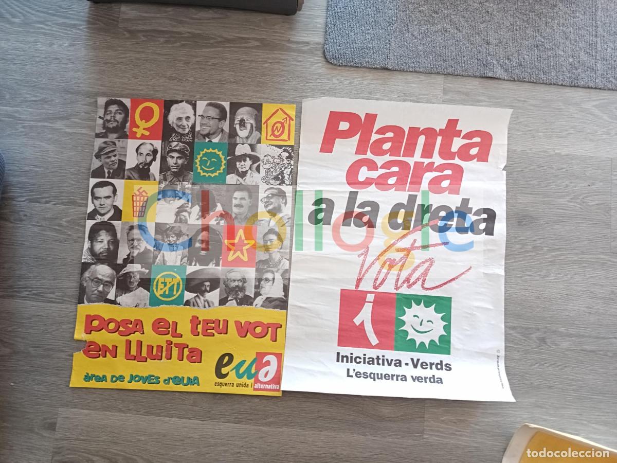 Carteles: 2 Carteles Eua Iniciativa verds posa el teu vot en lluita planta cara a la dreta