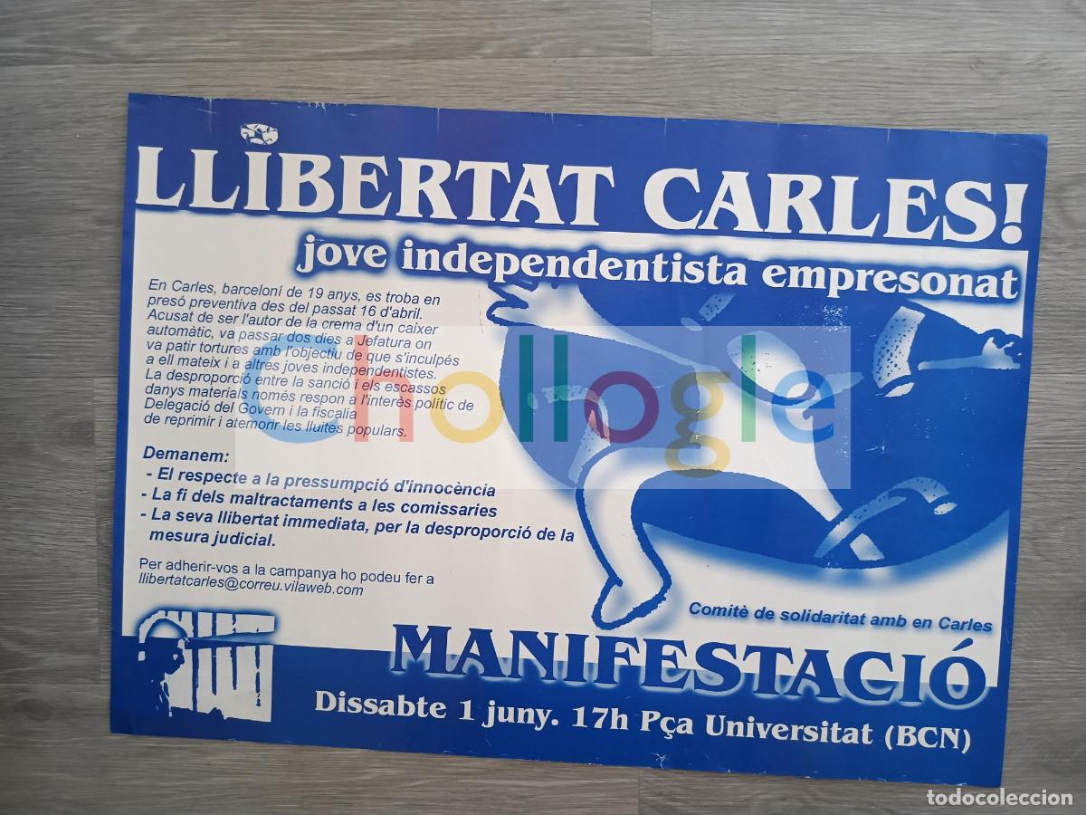 Carteles: Cartel Llibertat carles comit&eacute; solidaritat carles