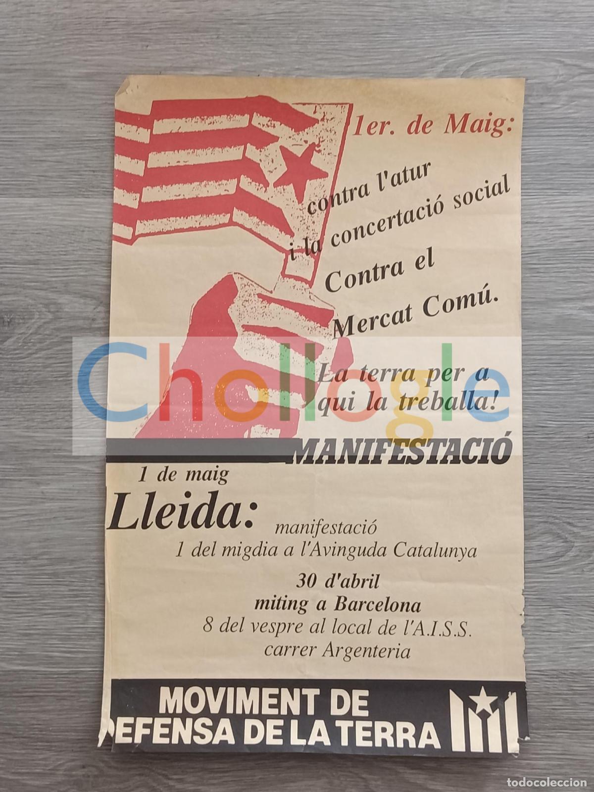 Carteles: Cartel 1er de maig MDT Moviment Defensa de la terra