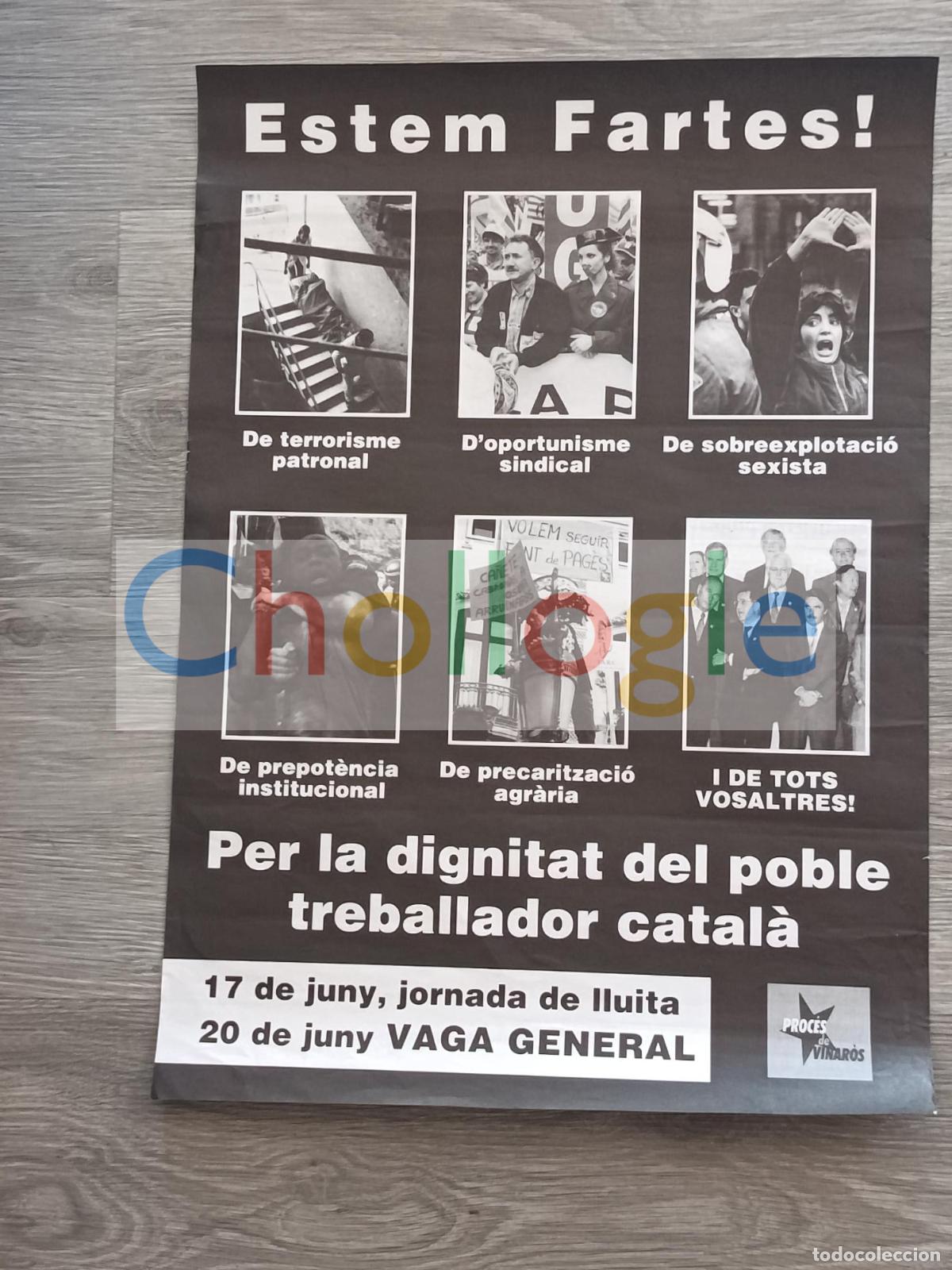 Carteles: Cartel Proces Vinaros dignitat poble treballador catala
