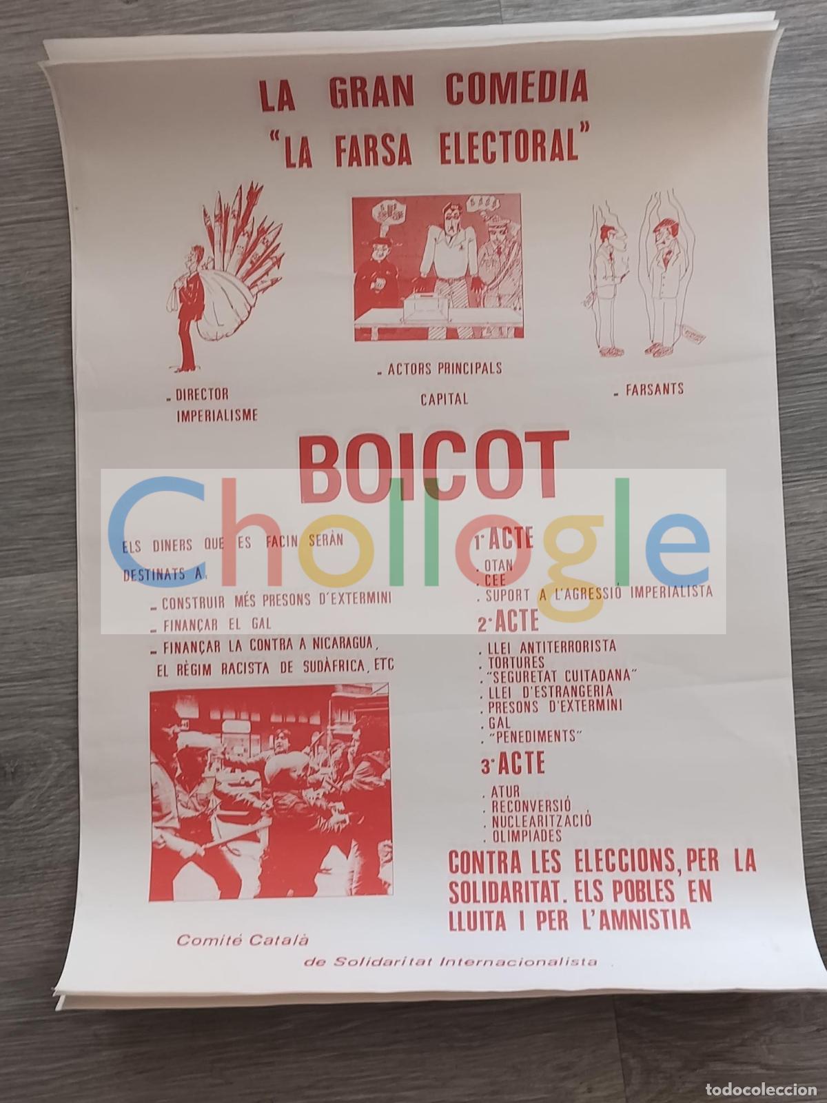 Carteles: Cartel Boicot Farsa Electoral Comit&eacute; Catala Solidaritat Internacionalista
