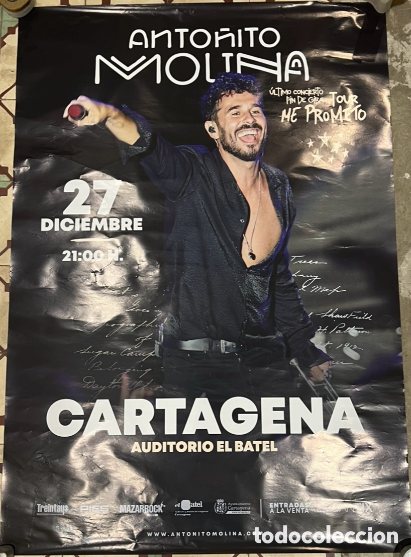 Carteles: Cartel. Anto&ntilde;ito Molina en Concierto. Cartagena. Murcia. 2025.