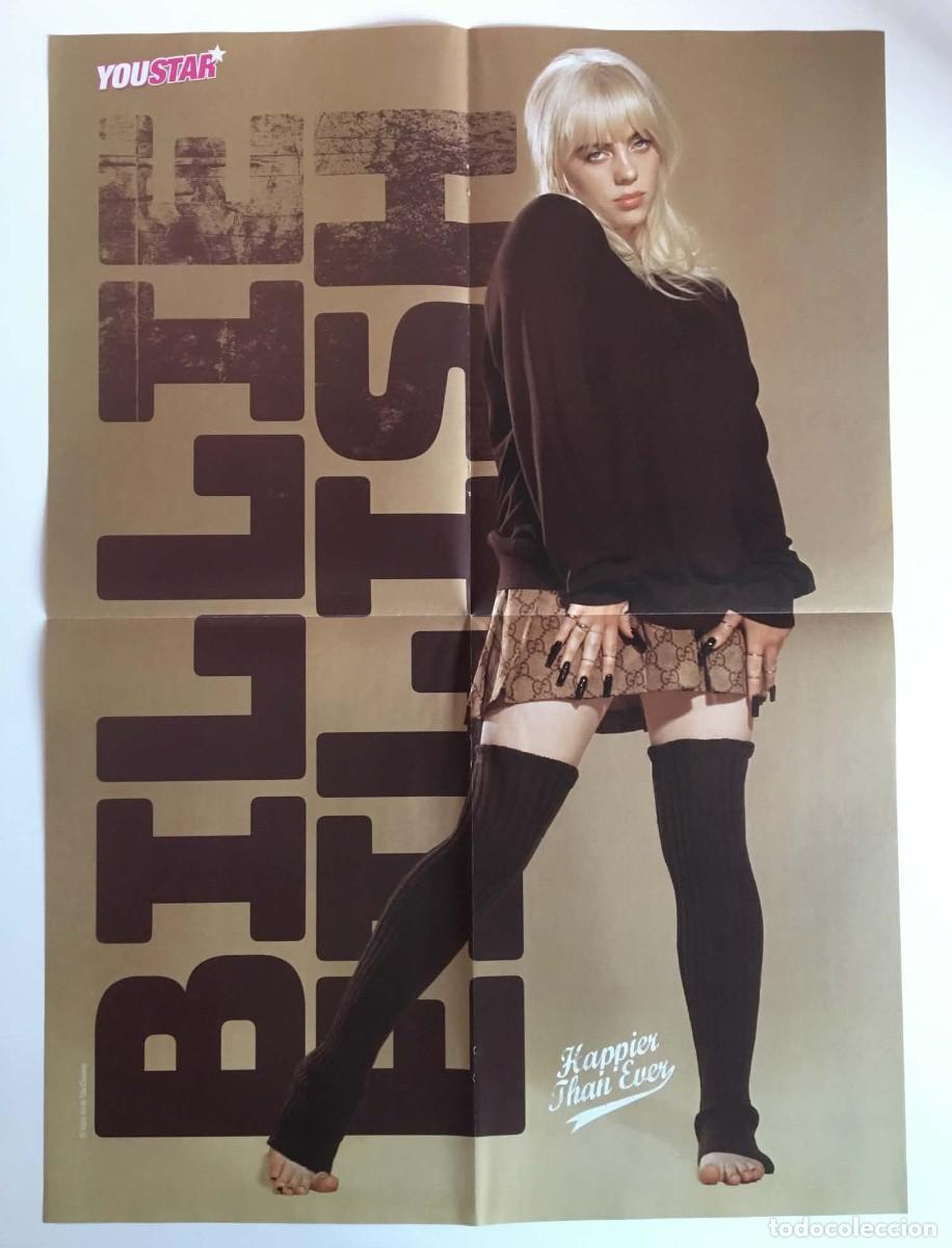 Carteles: Billie Eilish / Amel Bent Original Double-Sided A2 Poster - YouStar Magazine France Music