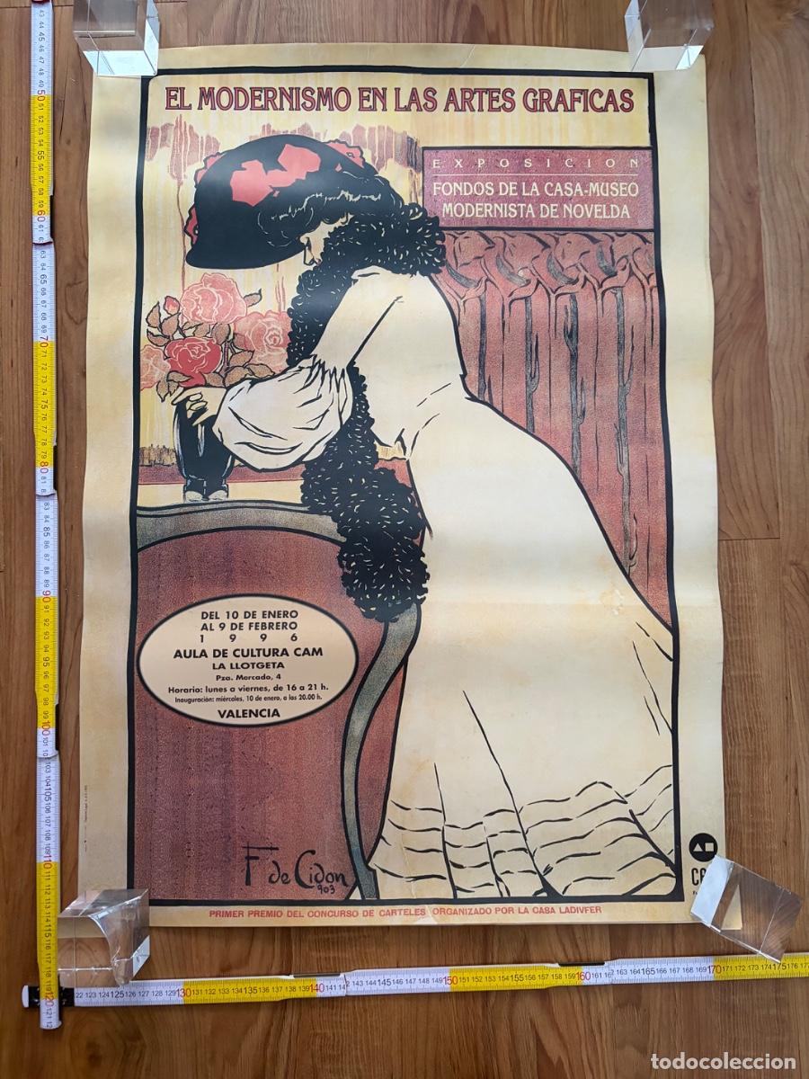 Carteles: Cartel poster original El Modernismo en las Artes Gr&aacute;ficas 1996 Cam Francisco Cidon 1903 Valencia