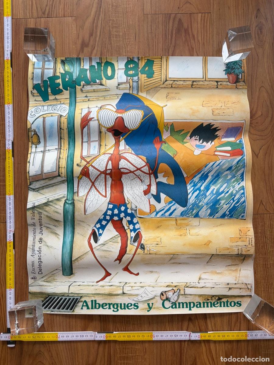 Carteles: Cartel poster original Verano 84 Albergues y campamentos 1984 Federico Domenech Mussol Valencia