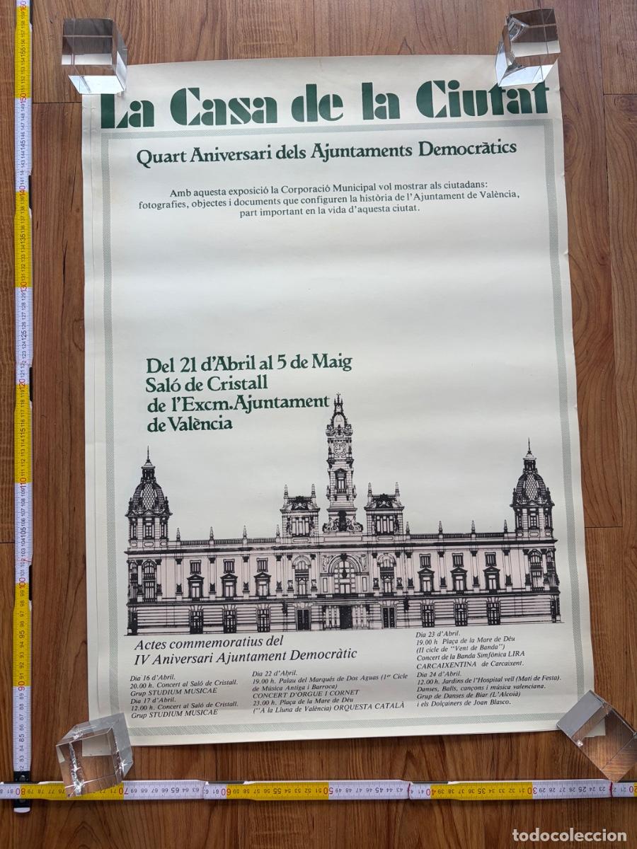 Carteles: Cartel poster original La casa de la ciutat 1983 Santiago bru vidal ajuntaments democratics Valencia