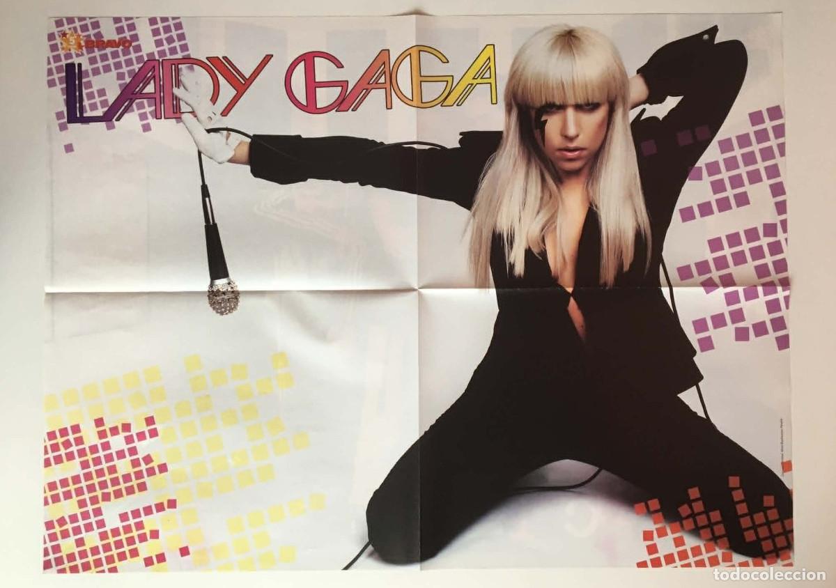 Carteles: Lady Gaga / Upsurt Rare Original Double-Sided Poster A2 - Bravo Magazine Bulgaria Music