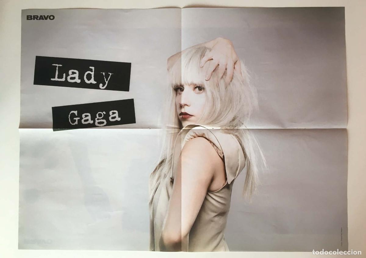 Carteles: Lady Gaga / Selena Gomez Vintage Double-Sided Poster A2 - Bravo Magazine Bulgaria Music Pop
