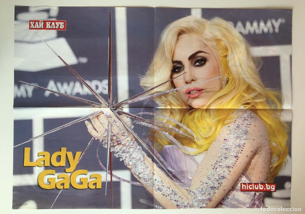 Carteles: Lady Gaga / Nevena Tsoneva Vintage Double-Sided Poster A2 - HiClub Magazine Bulgaria Music Pop