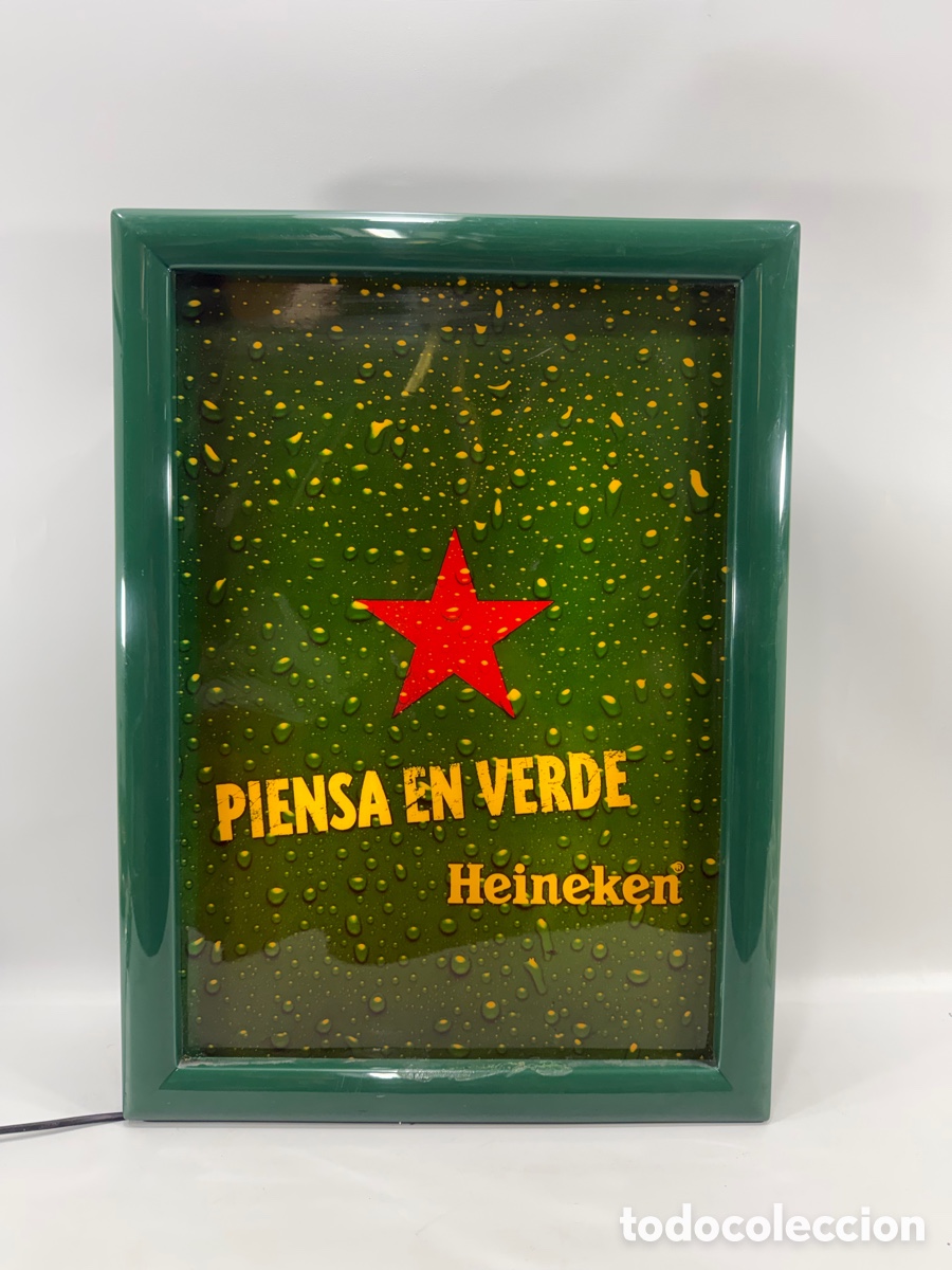 Carteles: Cartel luminoso Heineken &ldquo;Piensa en Verde&rdquo;
