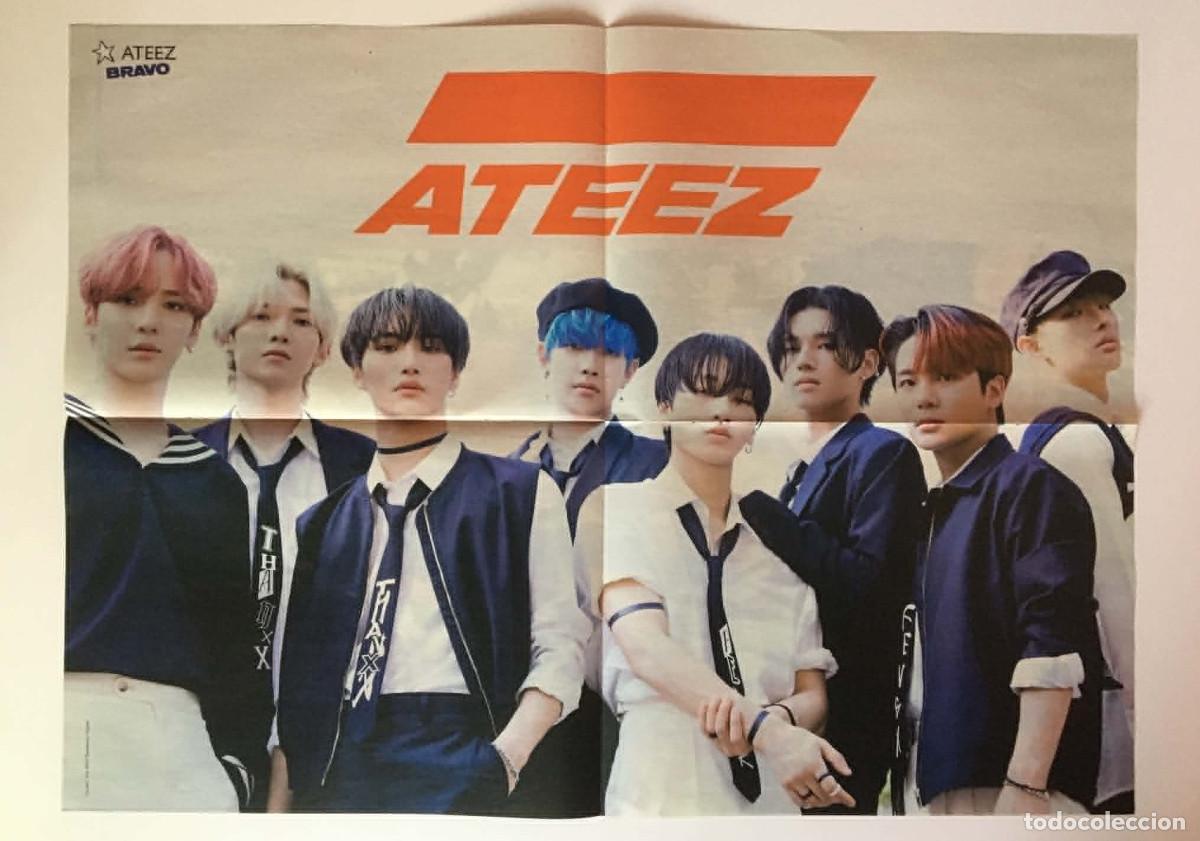 Carteles: ATEEZ / Dove Cameron Double-Sided Mega Poster A2 - Bravo Magazine Bulgaria Music K-Pop TV Series