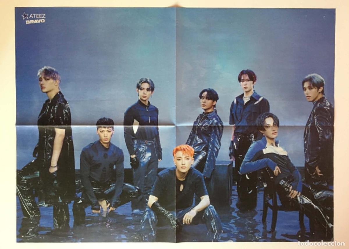 Carteles: ATEEZ / Olivia Rodrigo Original Double-Sided Mega Poster A2 - Bravo Magazine Bulgaria Music K-Pop