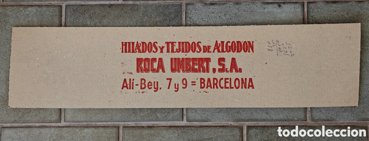 Carteles: Cartel Hilados y Tejidos de Algod&oacute;n Roca Umbert