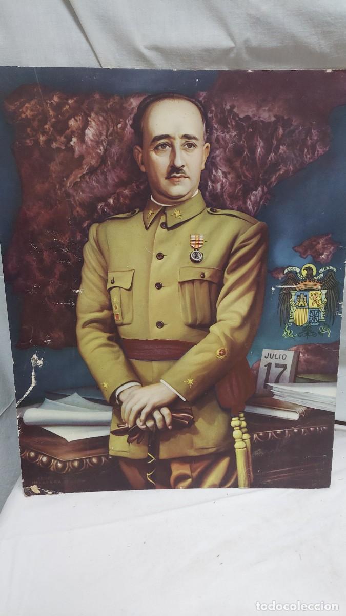 Carteles: Gran Lamina en cart&oacute;n duro Dictador Francisco Franco Jes&uacute;s Helguera