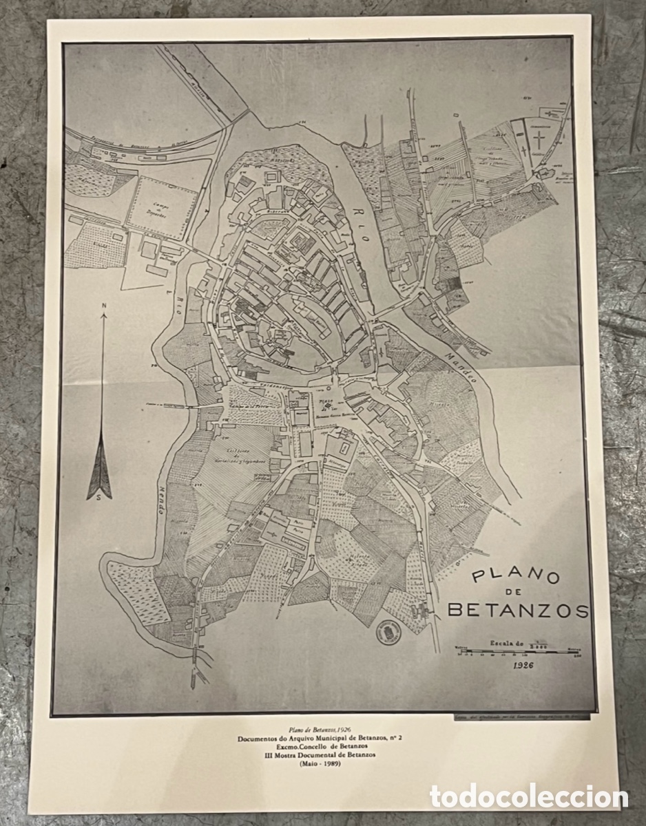 Carteles: Cartel. Plano de Betanzos. 1926. Coru&ntilde;a. III Mostra Documental de Betanzos. 1989.