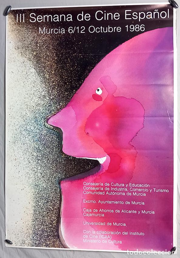 Carteles: III Semana de Cine Espa&ntilde;ol. Murcia, 1986. Dise&ntilde;o Antonio Ballester