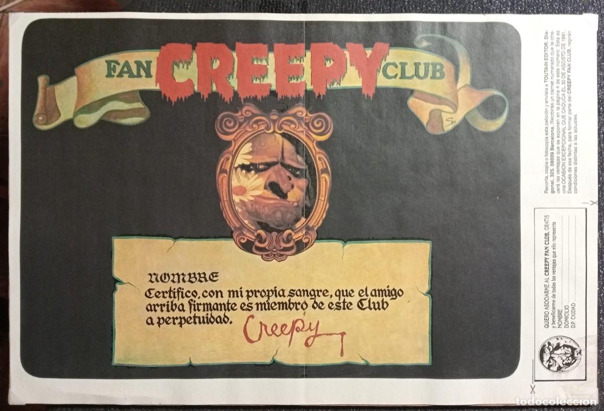 Carteles: CARTEL - FAN CREEPY CLUB - TOUTAIN EDITOR / CONCURSO CREEPY 1991 - 27,5 x 41 Cm.