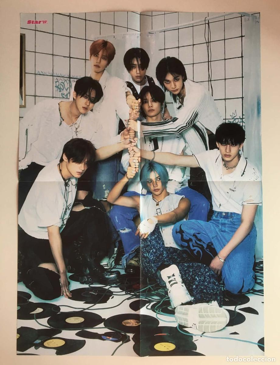 Carteles: Stray Kids / Jisoo Blackpink Original Double-Sided Mega Poster A2 - Star VIP Magazine France K-Pop