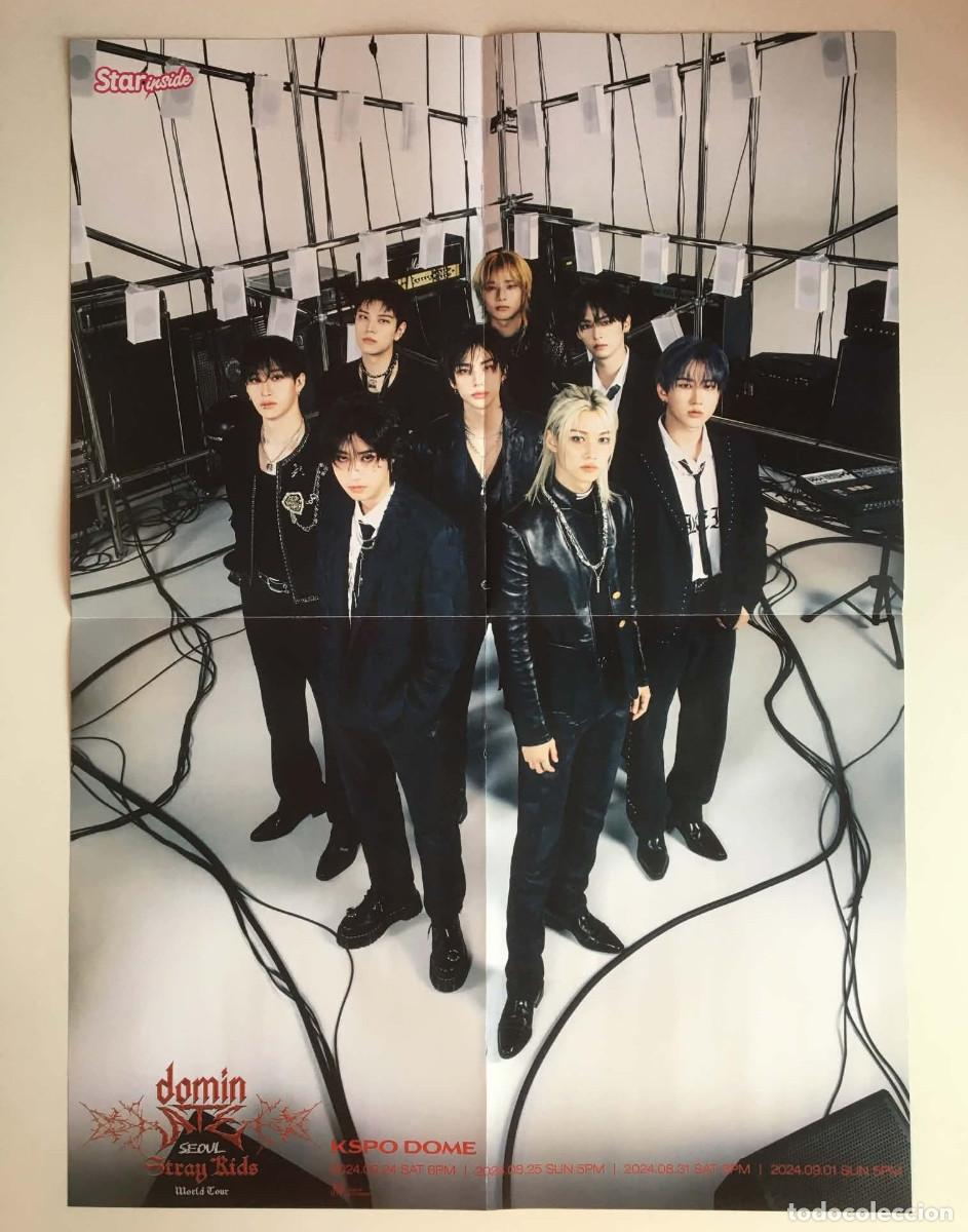 Carteles: Stray Kids dominATE World Tour Original Double-Sided Poster A2 Star Inside Magazine France K-Pop