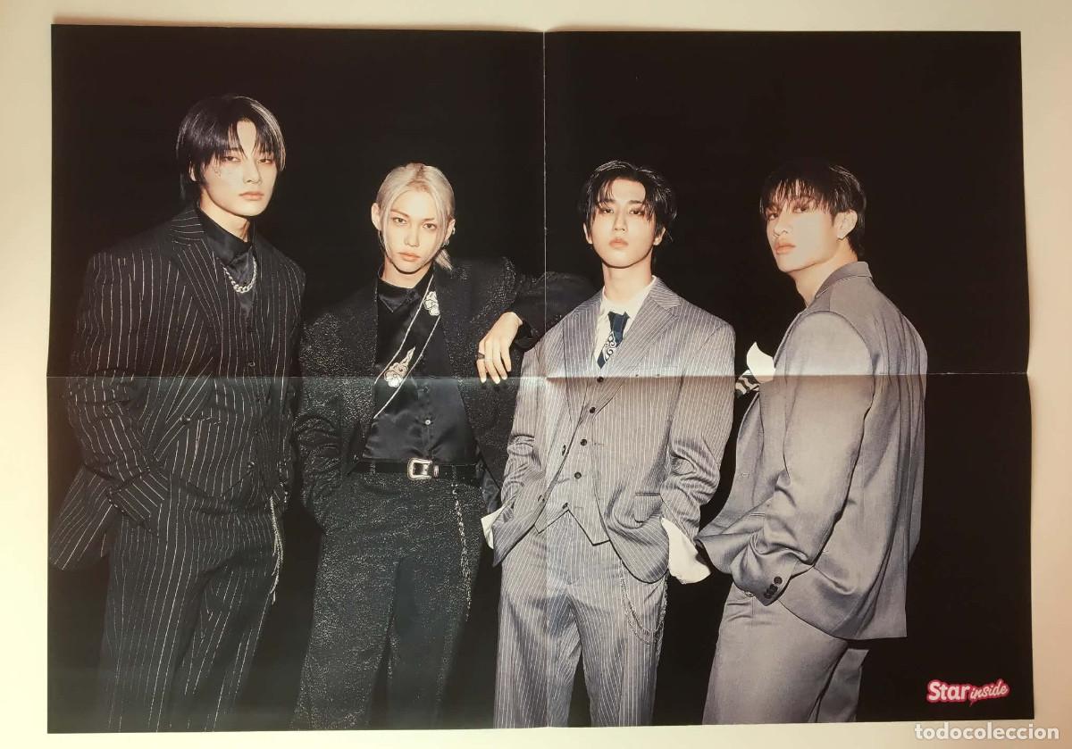 Carteles: Stray Kids Suit Concept Original Double-Sided Mega Poster A2 Star Inside Magazine France Music K-Pop