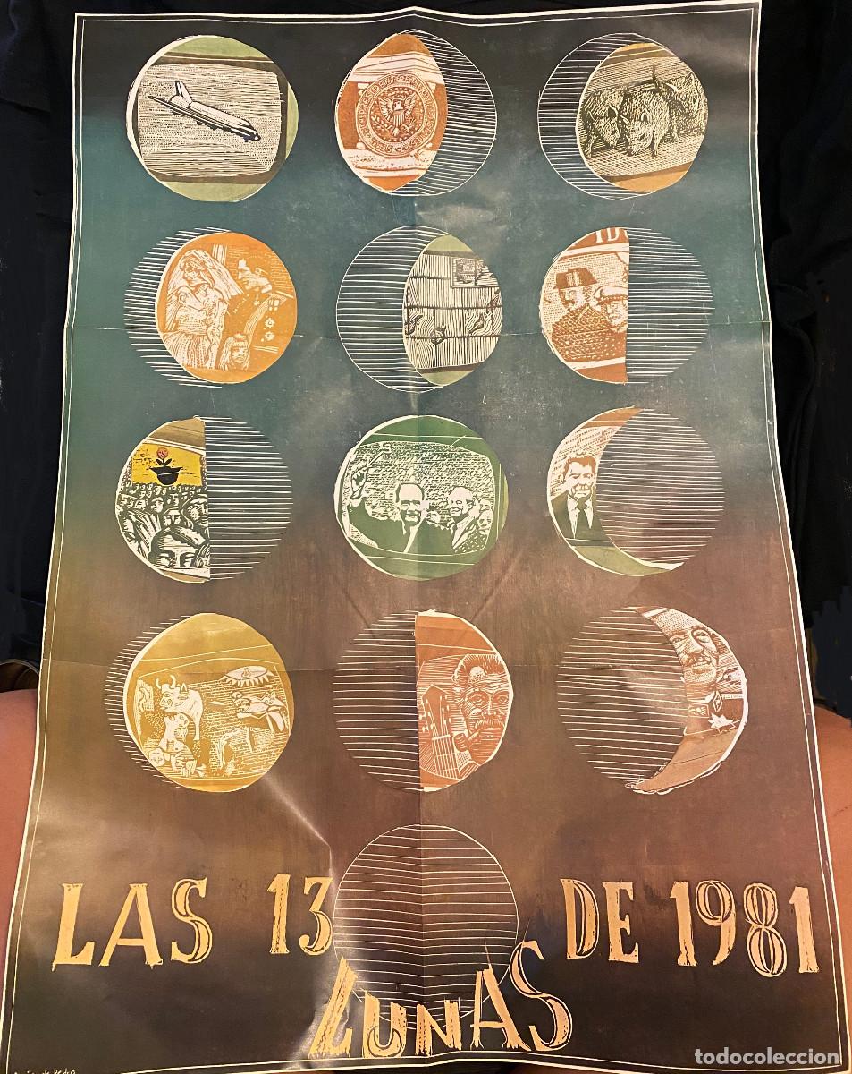 Carteles: Cartel o p&oacute;ster gran formato. 'Las 13 Lunas de 1981'. Papel grueso. Doblado. 48 x 68 cm. Nuevo.