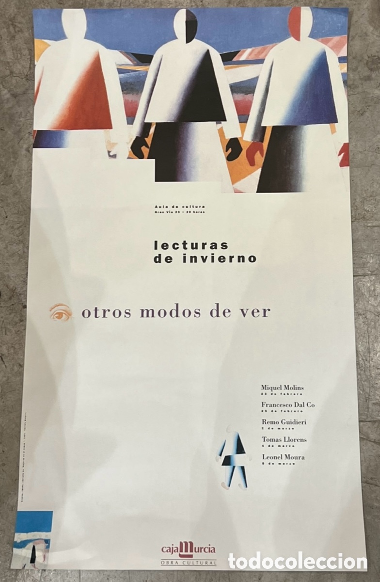 Carteles: Cartel. Lecturas de Invierno. Otros modos de ver. CajaMurcia. Murcia. Tropa. A&ntilde;os 80.