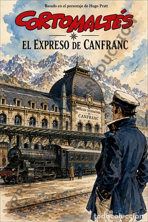 Carteles: Lienzo Corto Malt&eacute;s en Canfranc. 70 x 50 cm